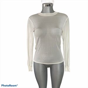 Polar Edge Sheer Long Sleeve Top T Shirt Crew Minimalist Snow Layer Lightweight